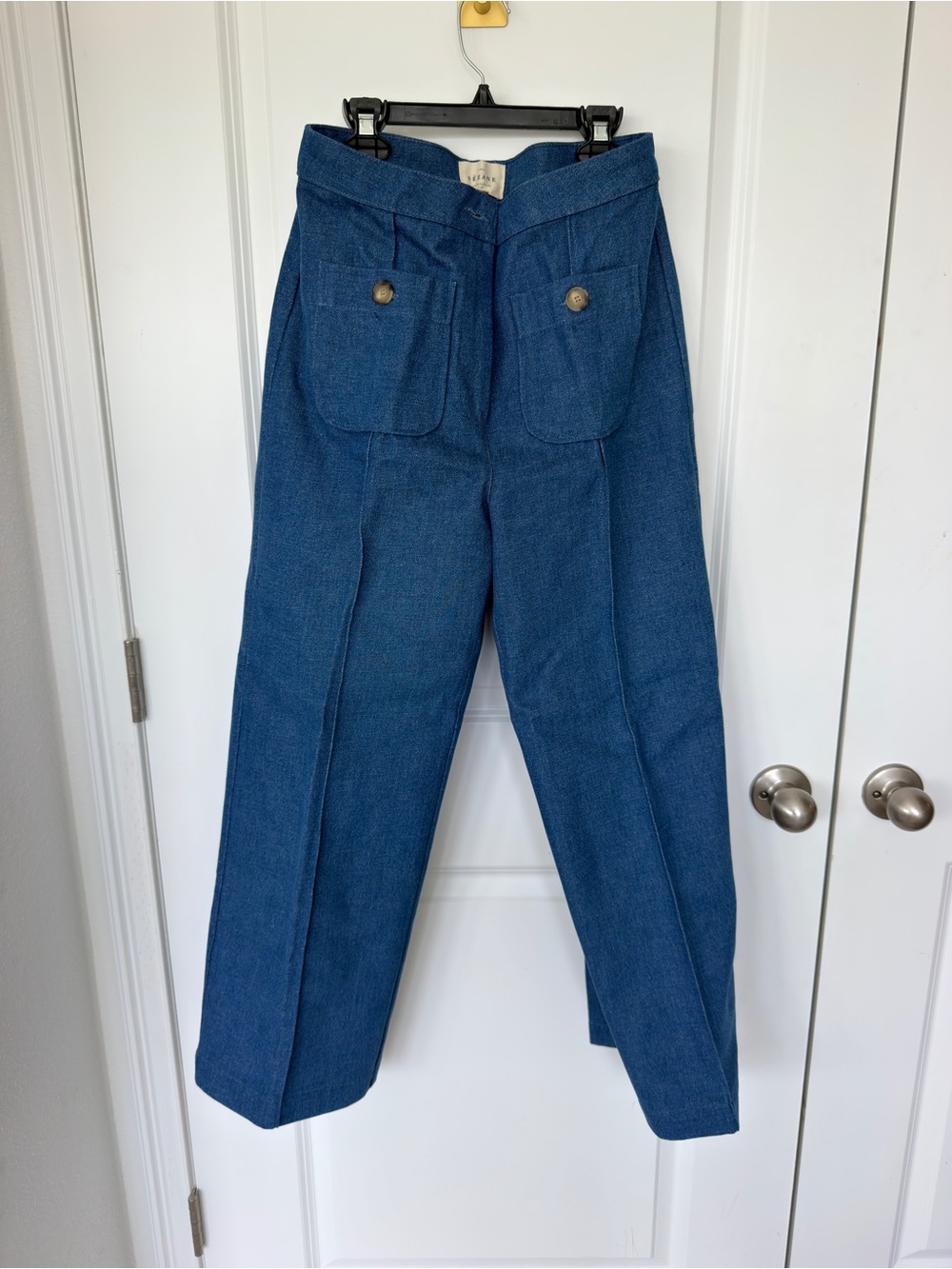 Sézane Emilio trousers Casual Wide-Leg Pants with Front Patch Pockets